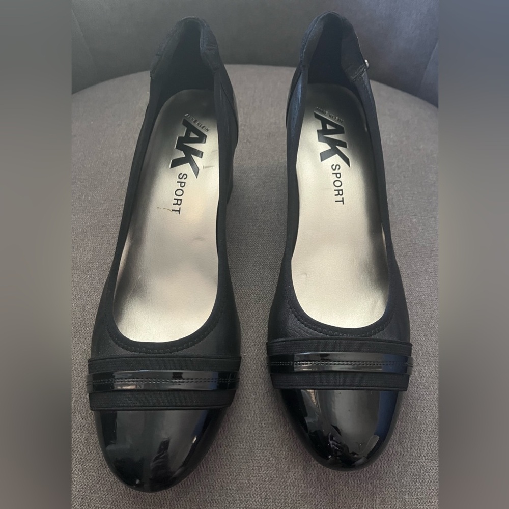 Anne Klein Sport Black Patent Heels - Picture 2 of 5